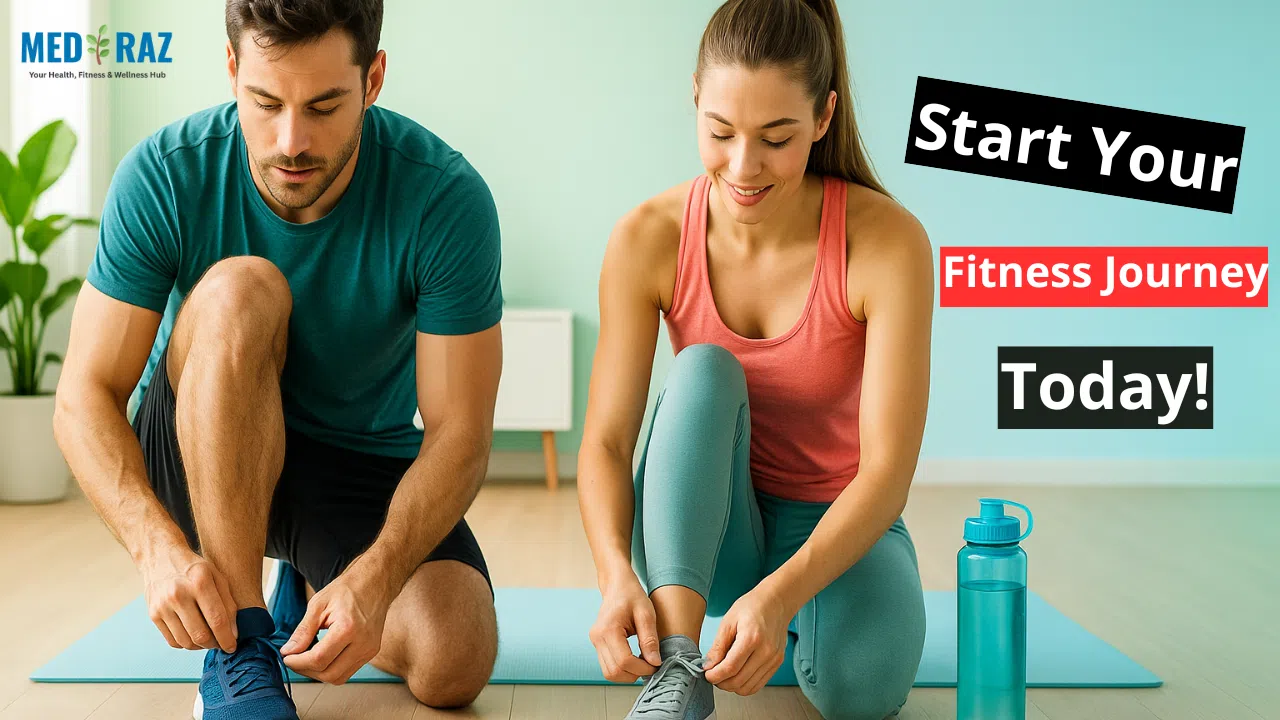 Beginner preparing for their fitness journey at home with workout gear