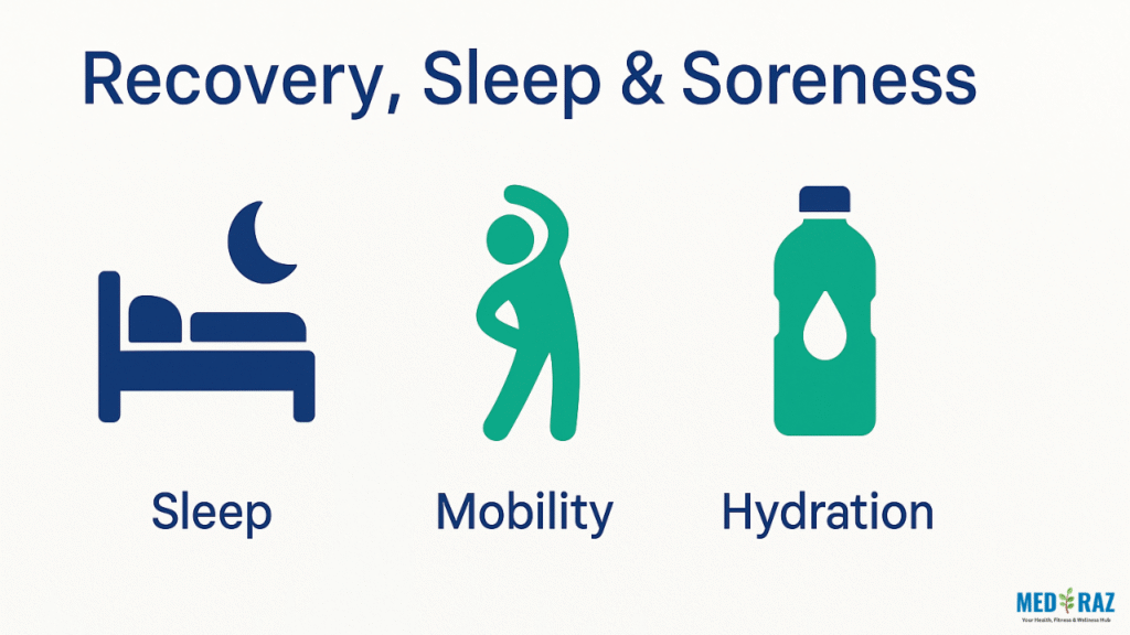 recovery sleep and soreness is essential for fitness